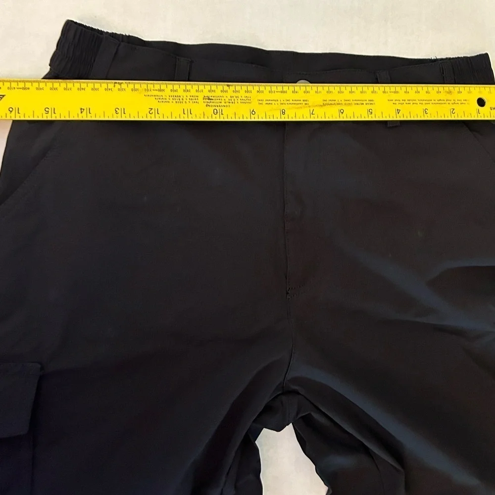 NONWE mens‎ hiking convertible light weight quick dry black pants Sz-30x32.  O14